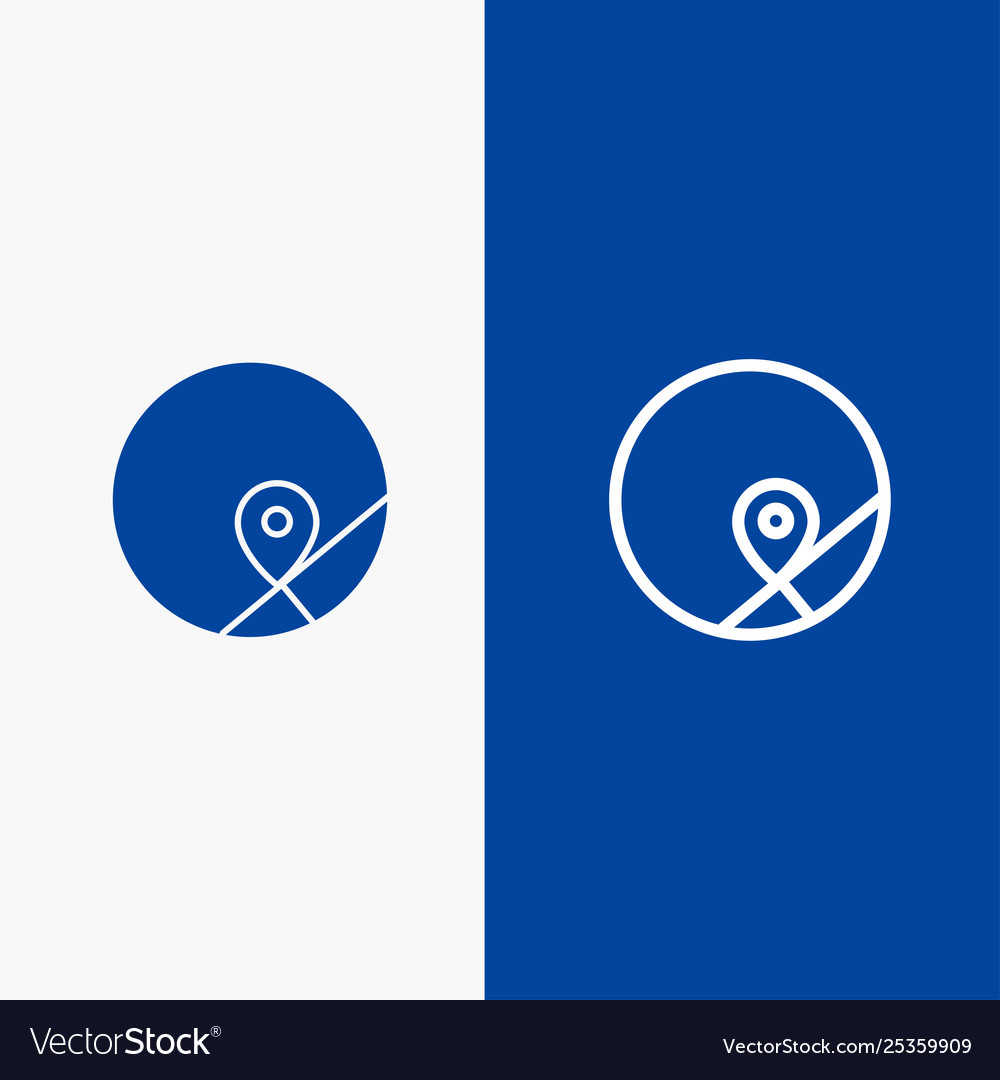 Basic map location line and glyph solid icon