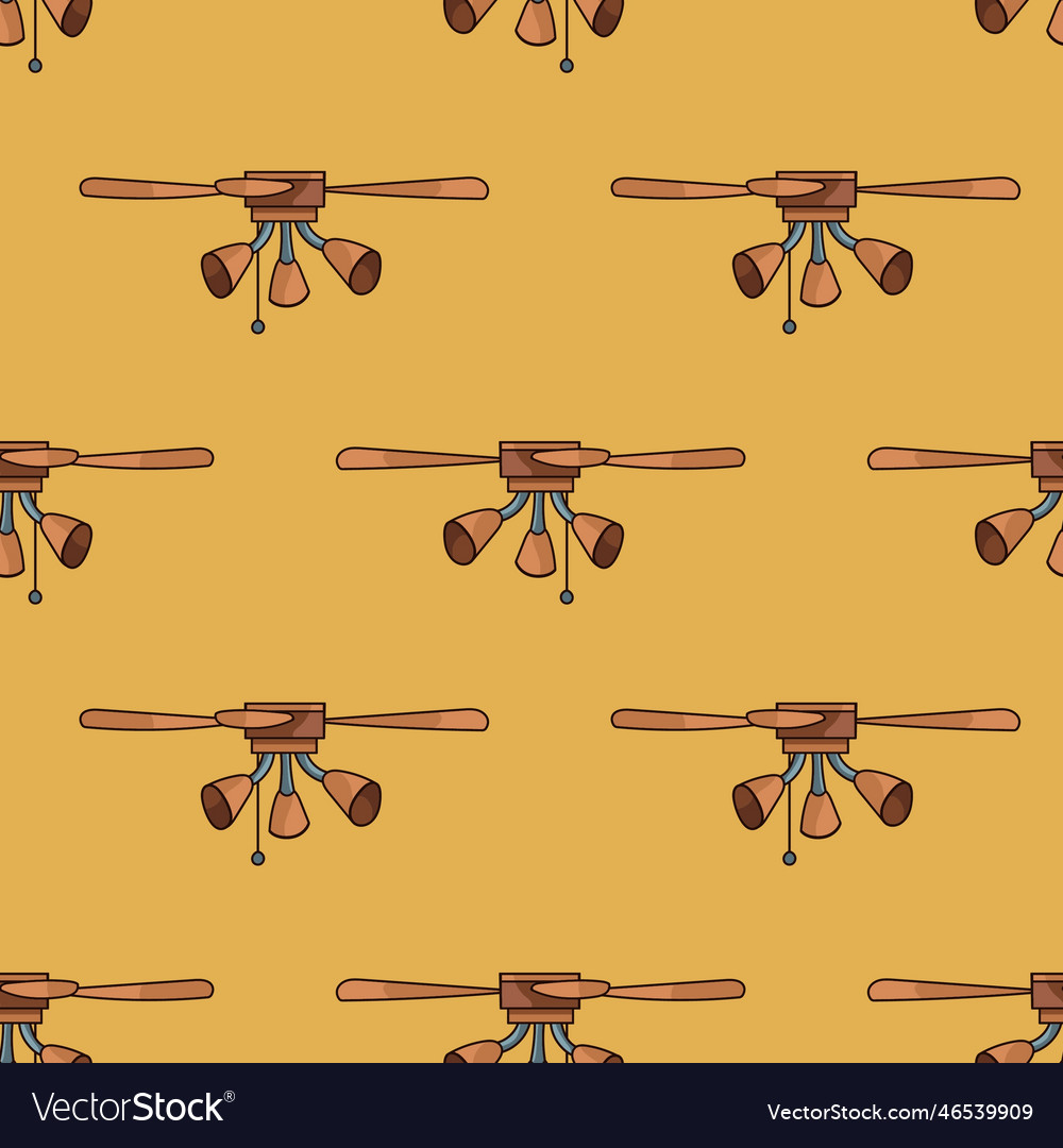 Ceiling fan chandelier pattern vector image Ceiling fan chandelier pattern