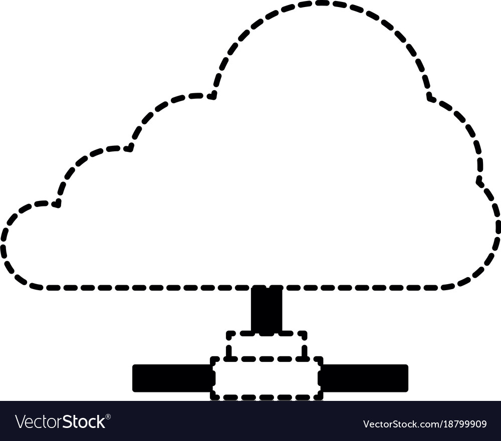 Cloud computing isolated icon