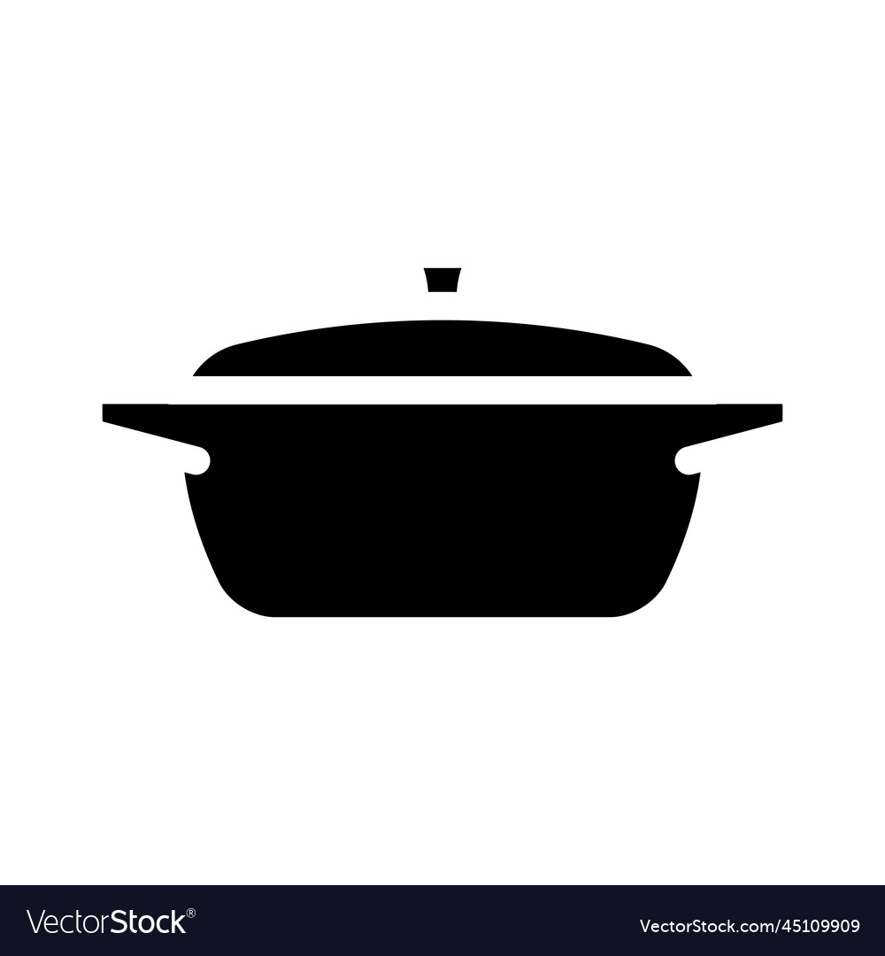 Cook pot cooking glyph icon Royalty Free Vector Image