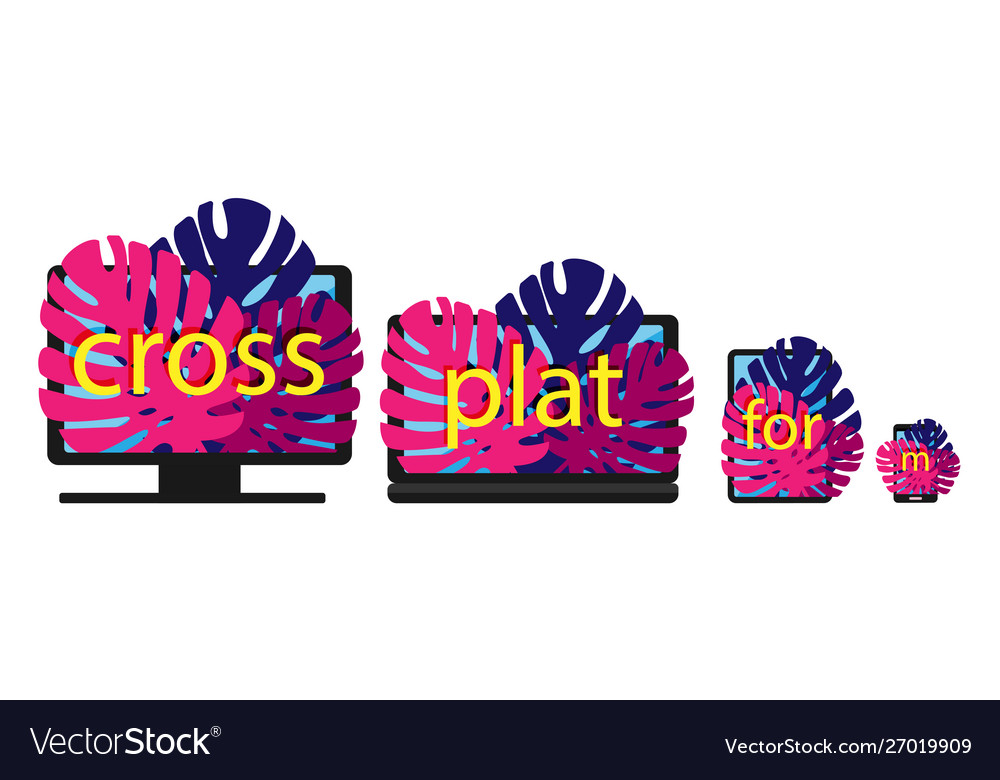 Cross-platform web content devices - smartphone Vector Image Cross-platform web content devices - smartphone