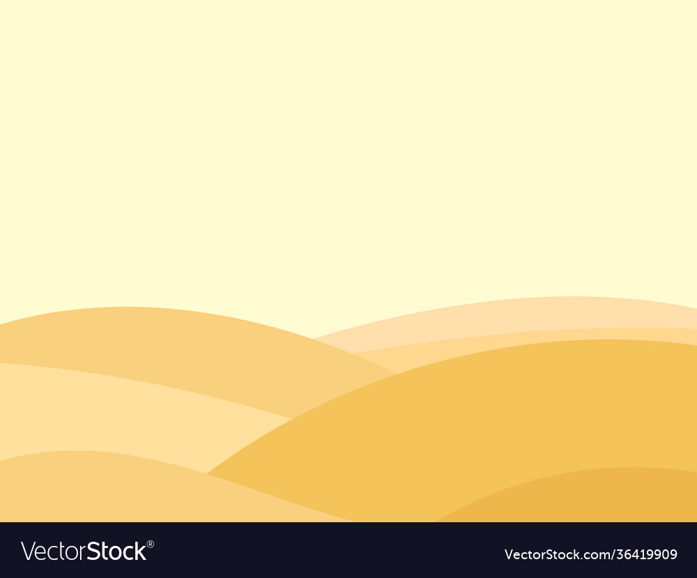 Desert landscape with dunes in a minimalist style