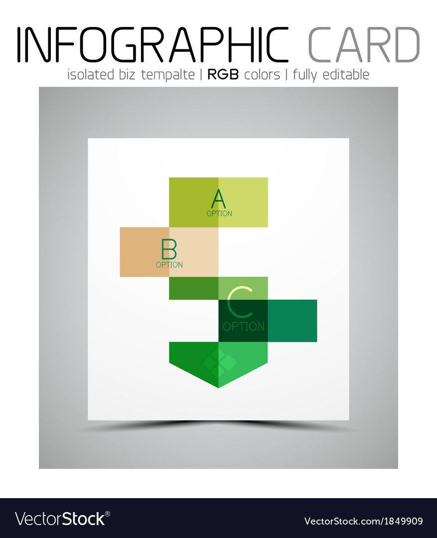 Geometric shape infographic business card