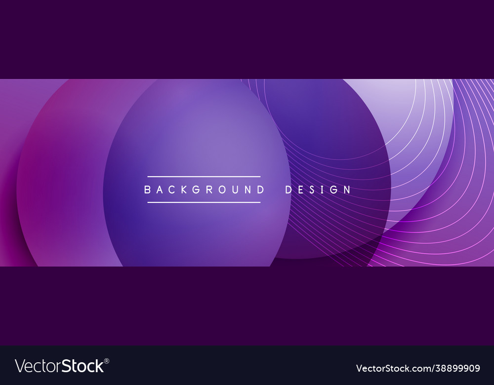 Gradient circles with shadows techno vector image Gradient circles with shadows techno