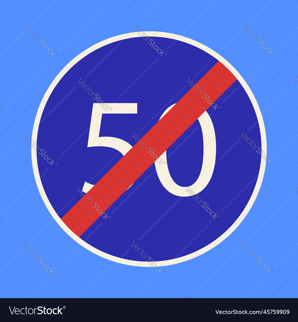 Icon end of the minimum speed limit