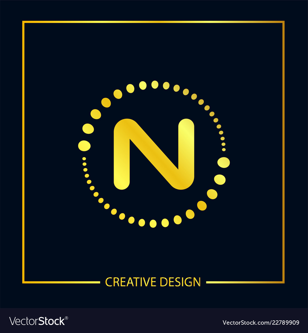 Initial letter n logo template design