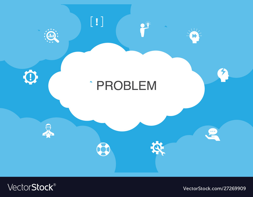 Problem infographic cloud design template