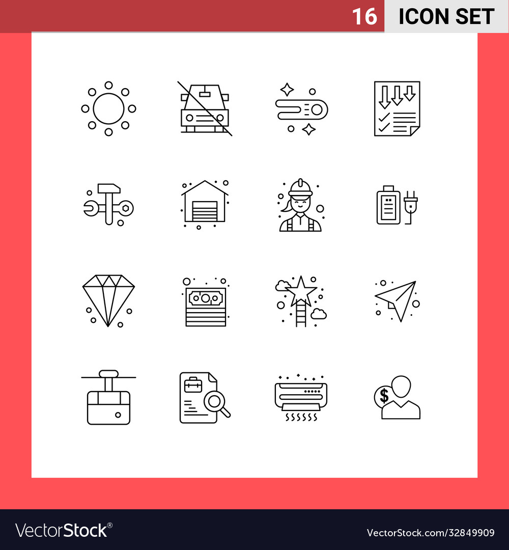 Set 16 outlines on grid for computing paper