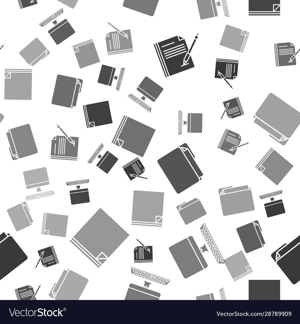 Set blank notebook and pen computer monitor vector image Set blank notebook and pen computer monitor