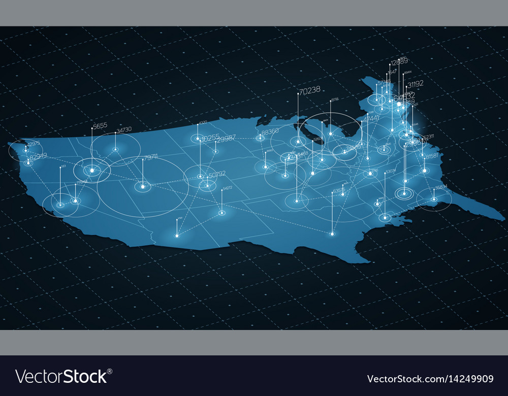 USA Data Map Infographic