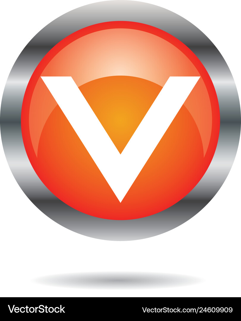 V letter icon design Royalty Free Vector Image