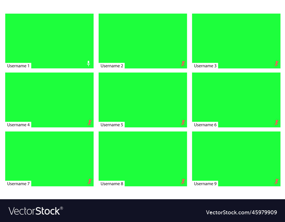 Video call layout an application window vector image Video call layout an application window