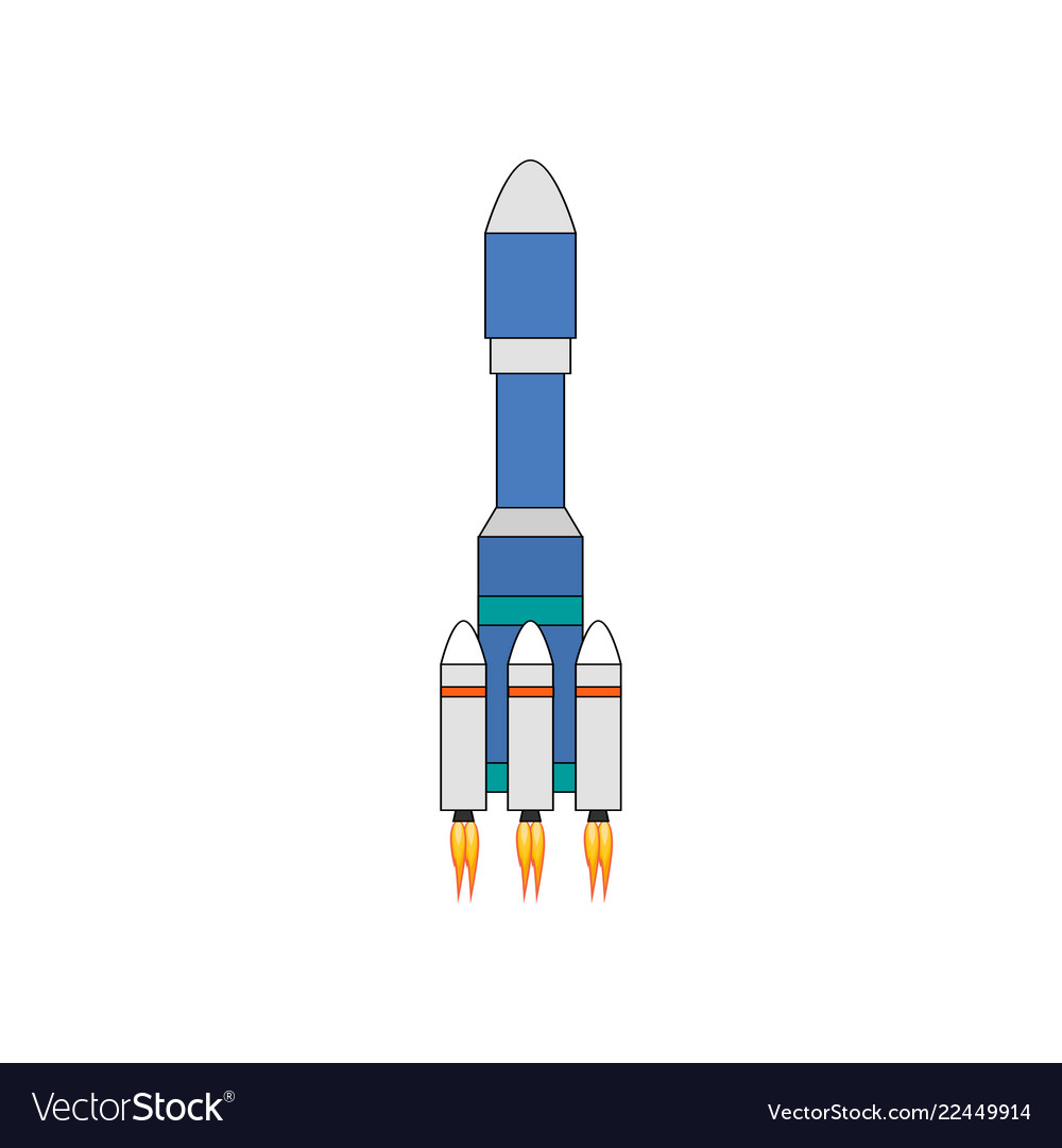 A simple spaceship isolated vector image A simple spaceship isolated
