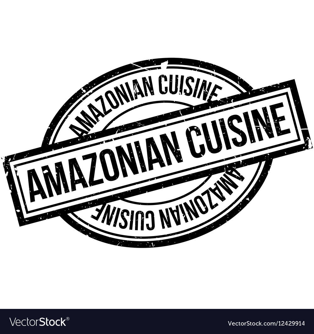 Amazonian cuisine rubber stamp