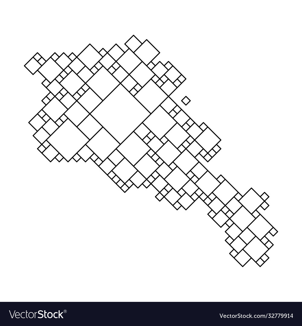 Armenia map from black pattern a grid vector image Armenia map from black pattern a grid