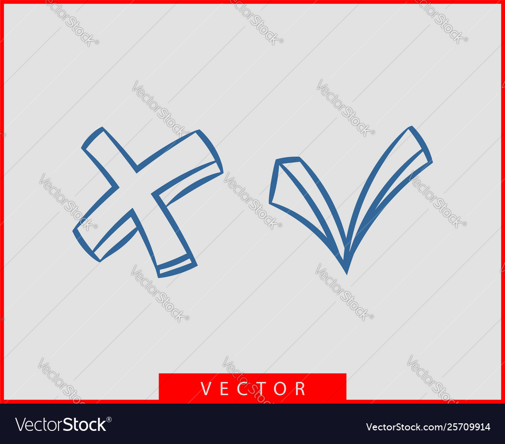 Check mark icon symbol design element Vector Image Check mark icon symbol design element