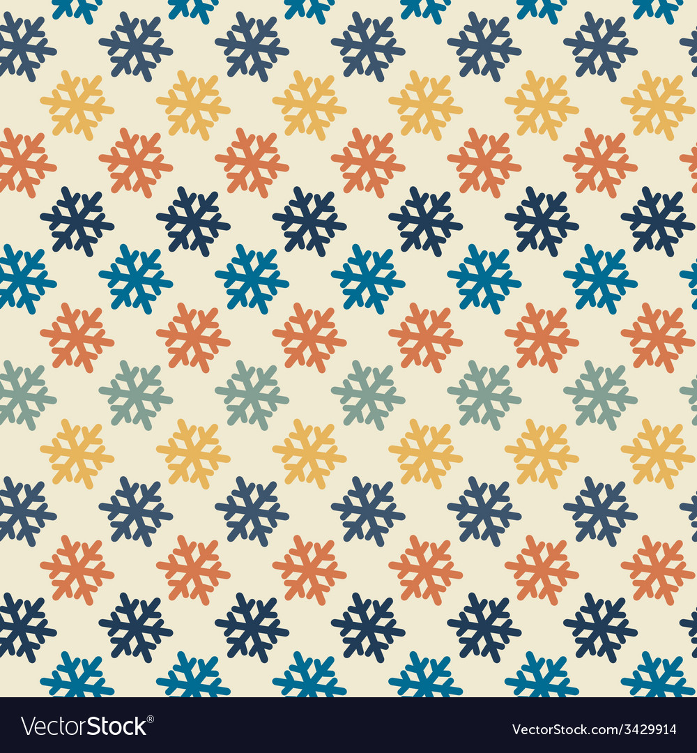 Color abstract snowflake pattern