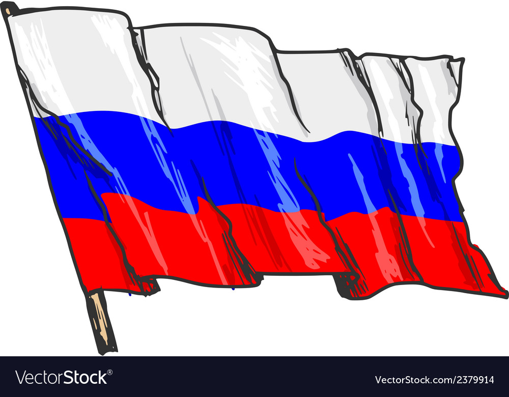 Flag of russia Royalty Free Vector Image - VectorStock