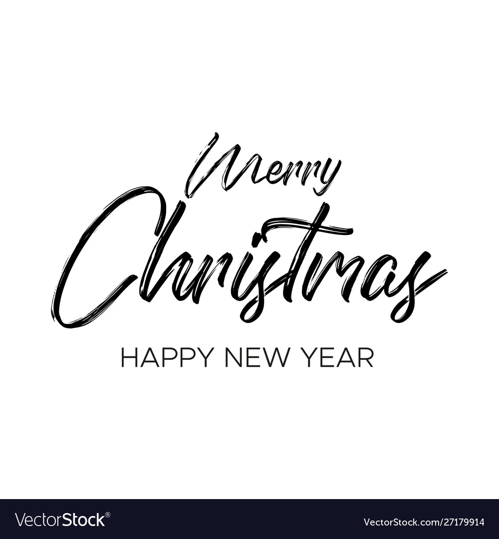 Merry Christmas & New Year Inscription