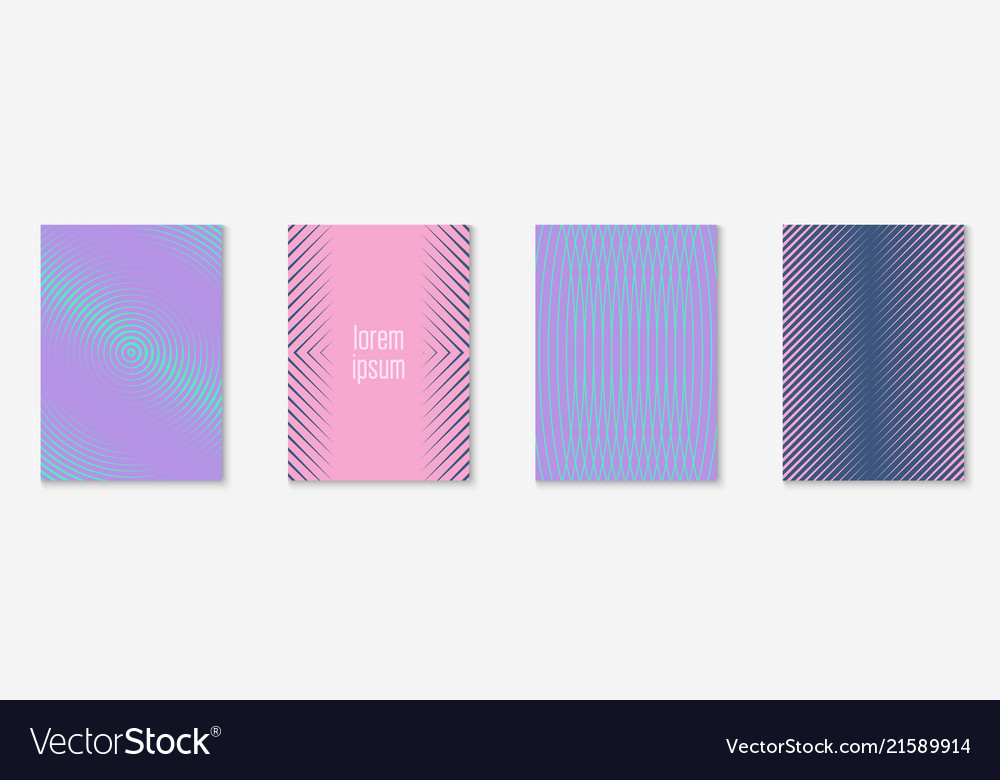 Minimalistic cover template set with gradients