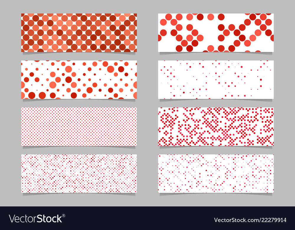 Modern abstract dot pattern banner background set
