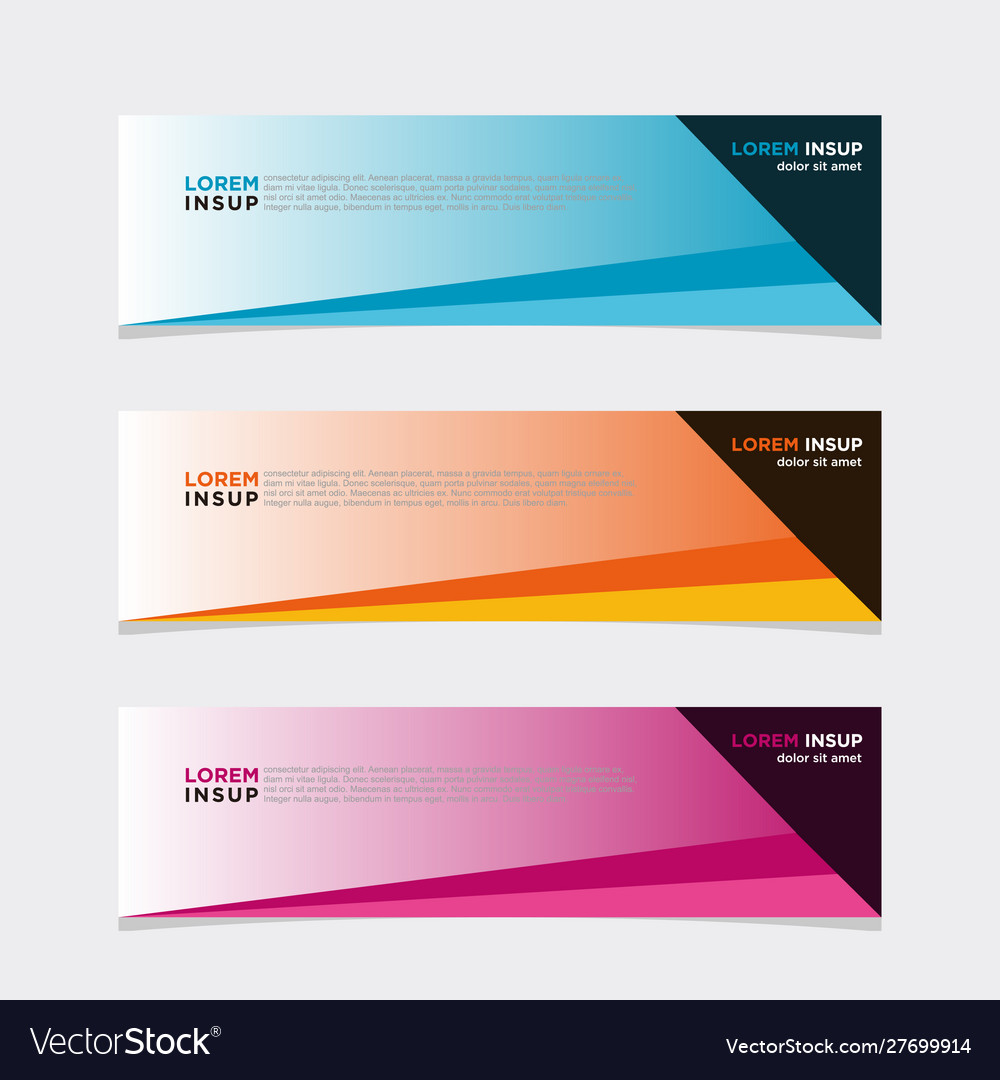 Modern Banner Web Background Abstract Design Vector Image
