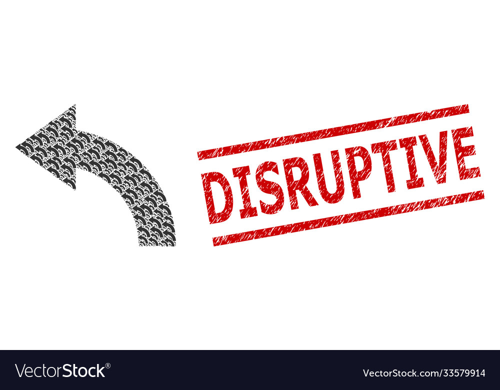 Rotate left recursion collage items vector image Rotate left recursion collage items