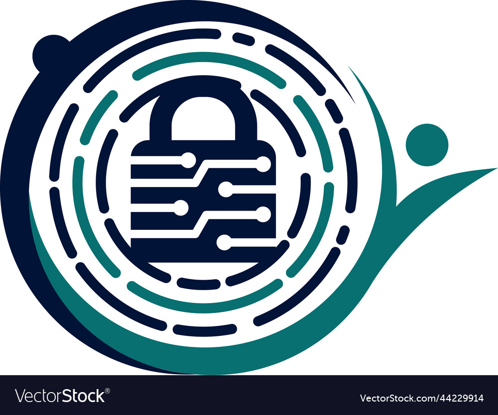 Security tech logo design template icon brand Vector Image