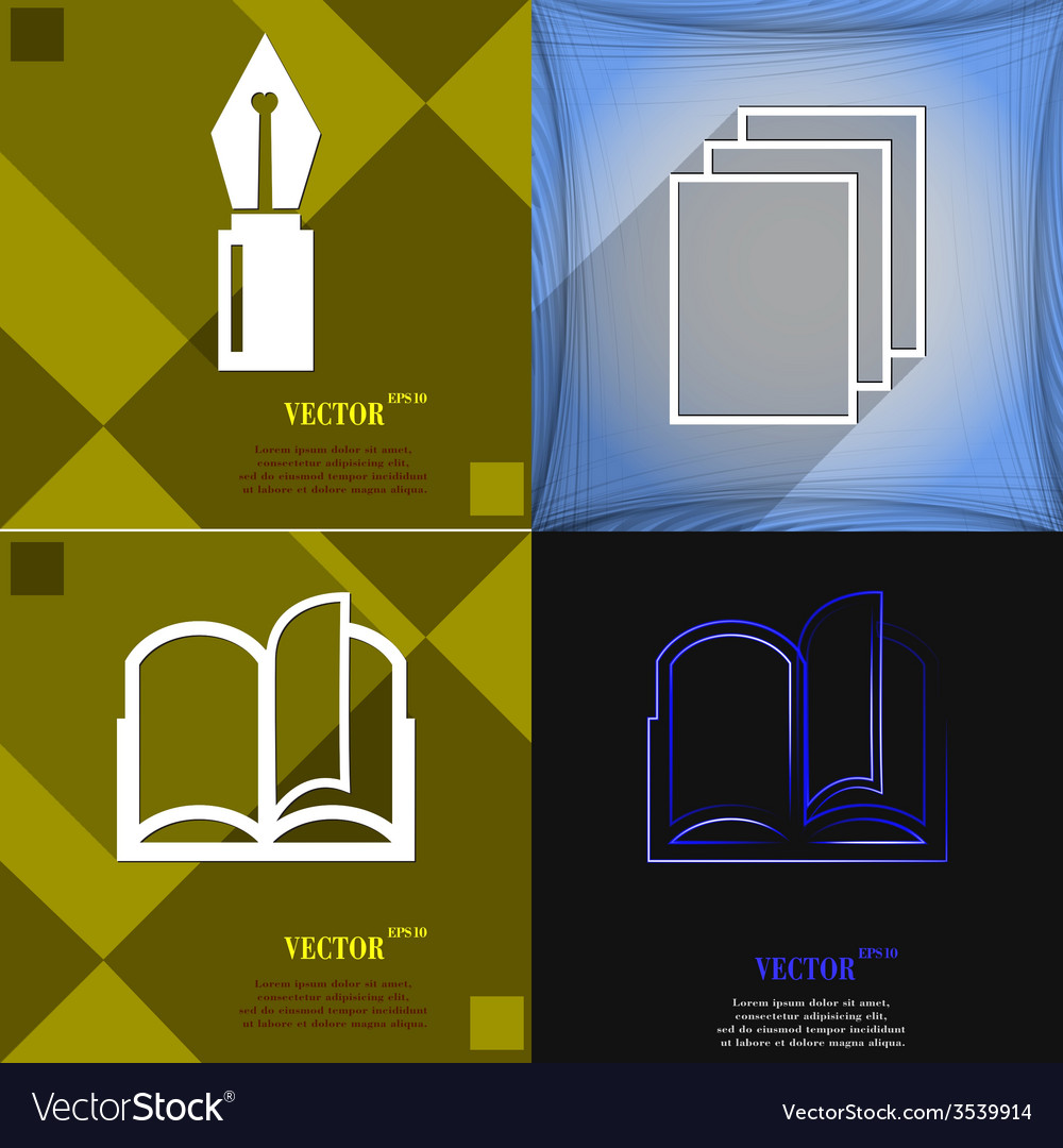 Set of abstract backgrounds with different web