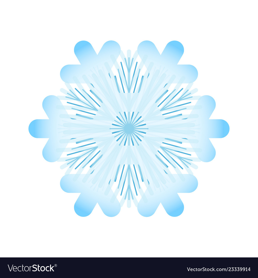 Simple snowflake icon isolated on white background