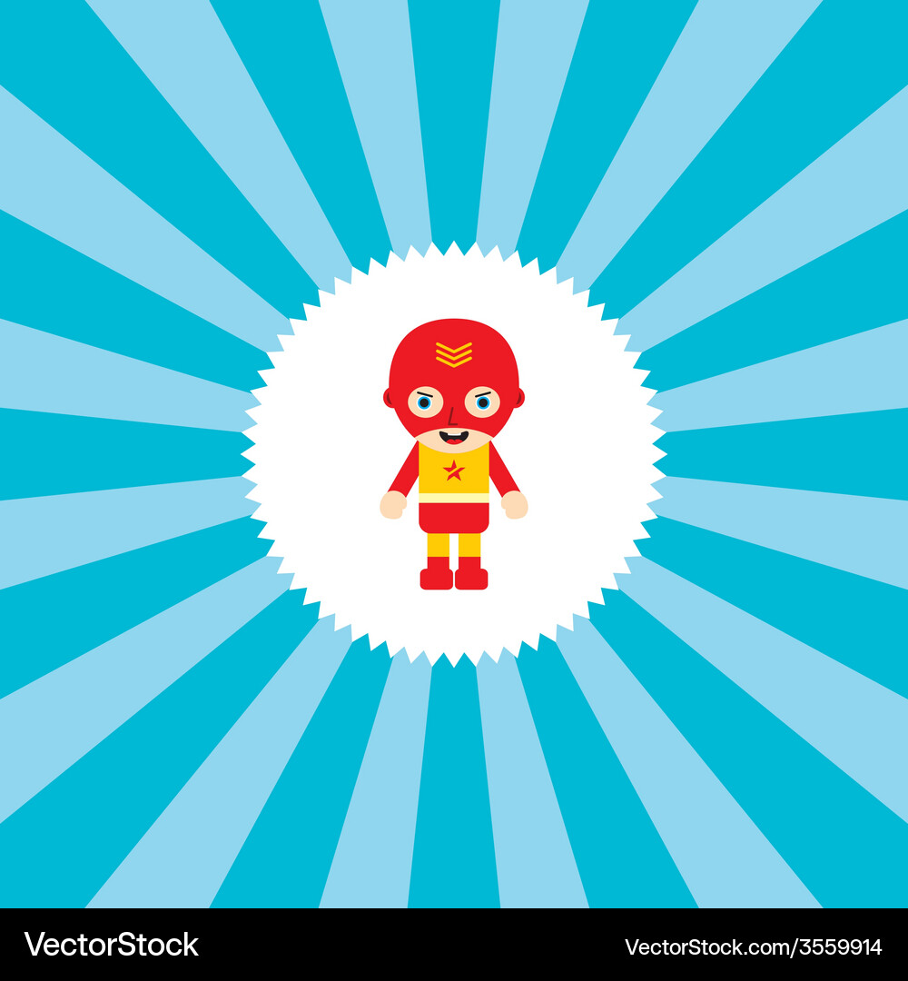 Superhero cartoon character Royalty Free Vector Image