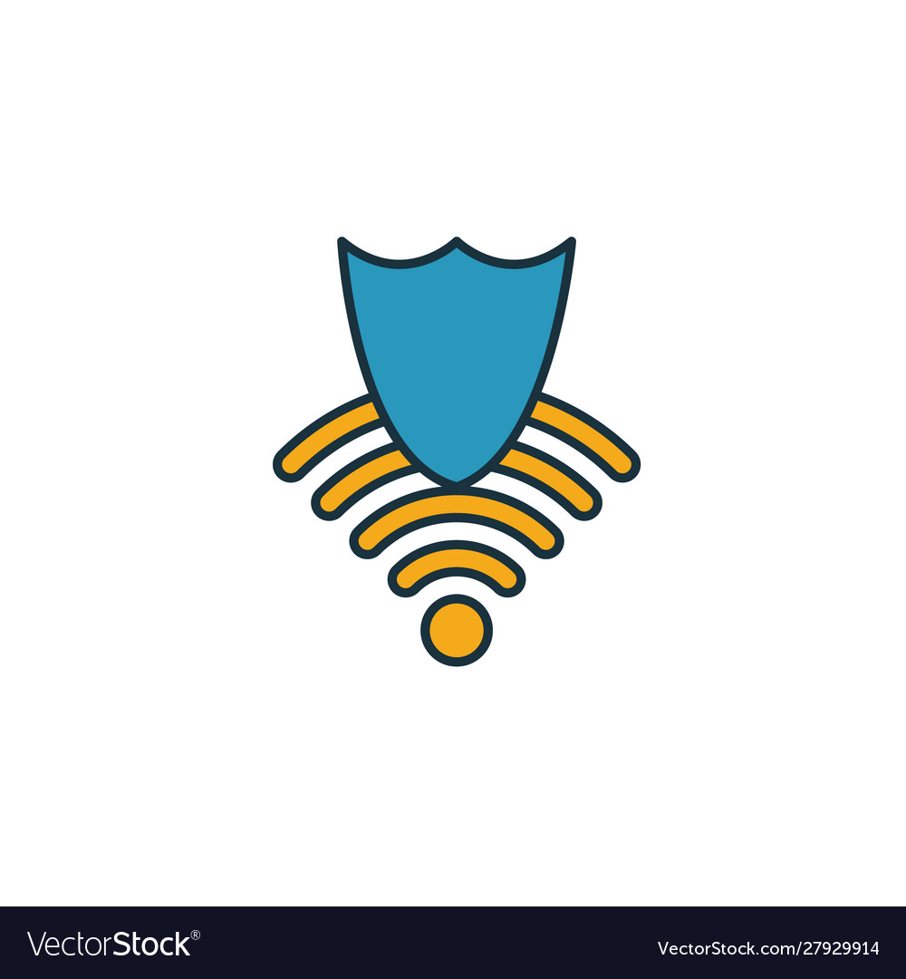 Wifi security icon simple element from vector image Wifi security icon simple element from