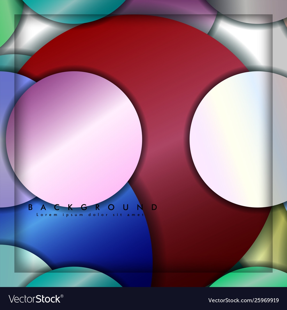 Abstract circle background with color gems Vector Image Abstract circle background with color gems