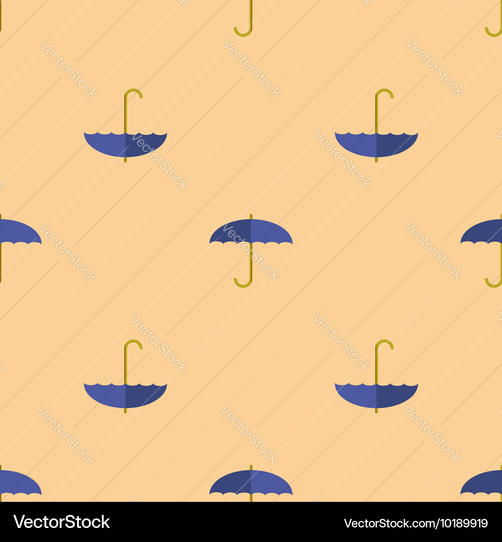 Blue umbrella seamless pattern Royalty Free Vector Image