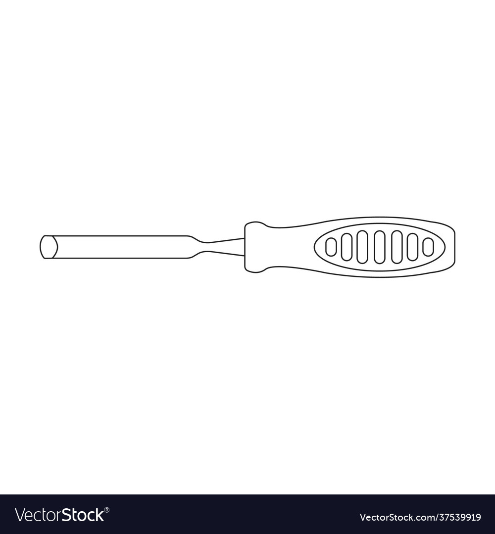 Chisel outline icon Vector Image Chisel outline icon
