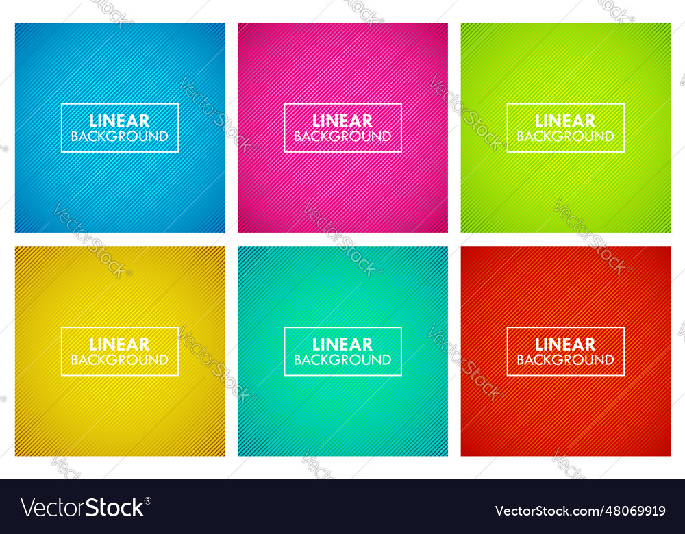 Colorful diagonal lines abstract background set vector image Colorful diagonal lines abstract background set