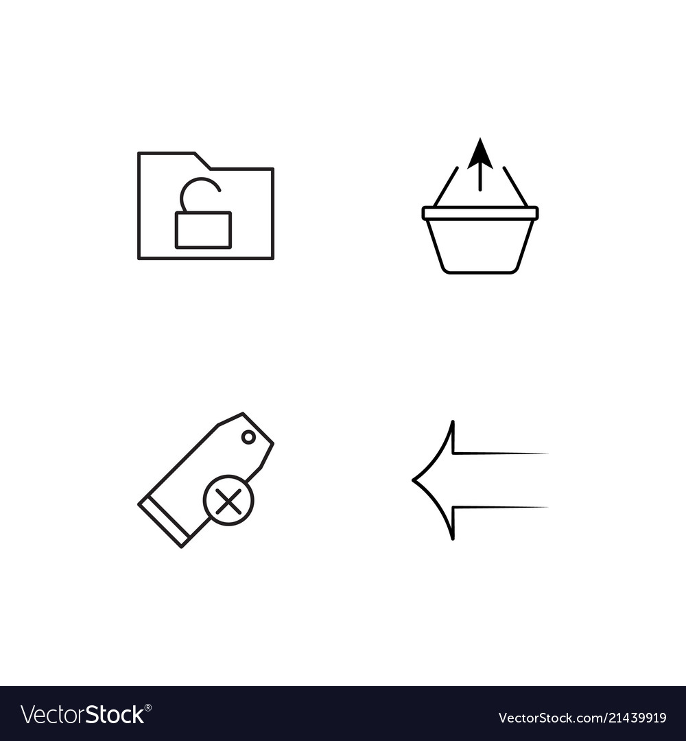 Commerce linear icons set simple outline