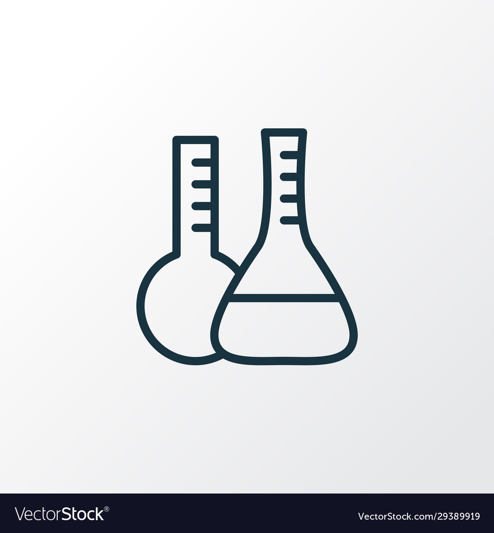 Flasks icon line symbol premium quality isolated Vector Image