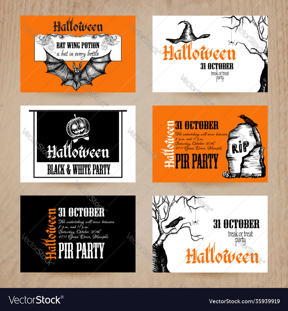 Halloween card set