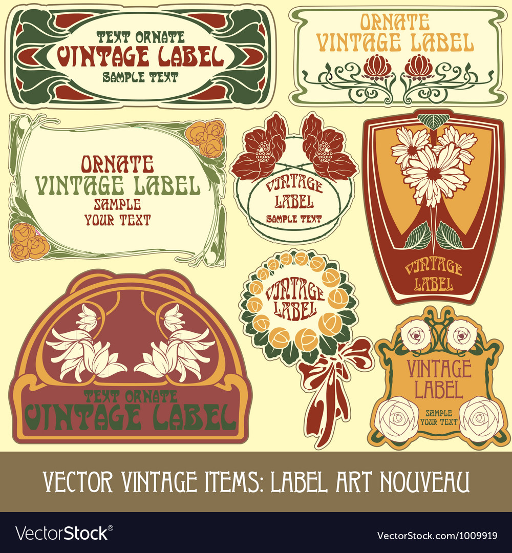 Label art nouveau