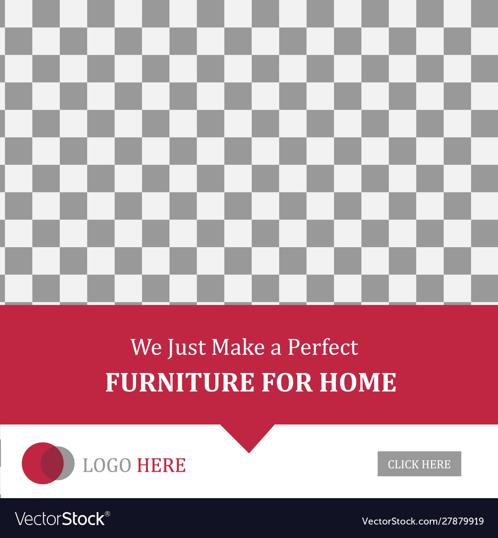 Layout Banner Social Media Post Furniture Sale Vector Image