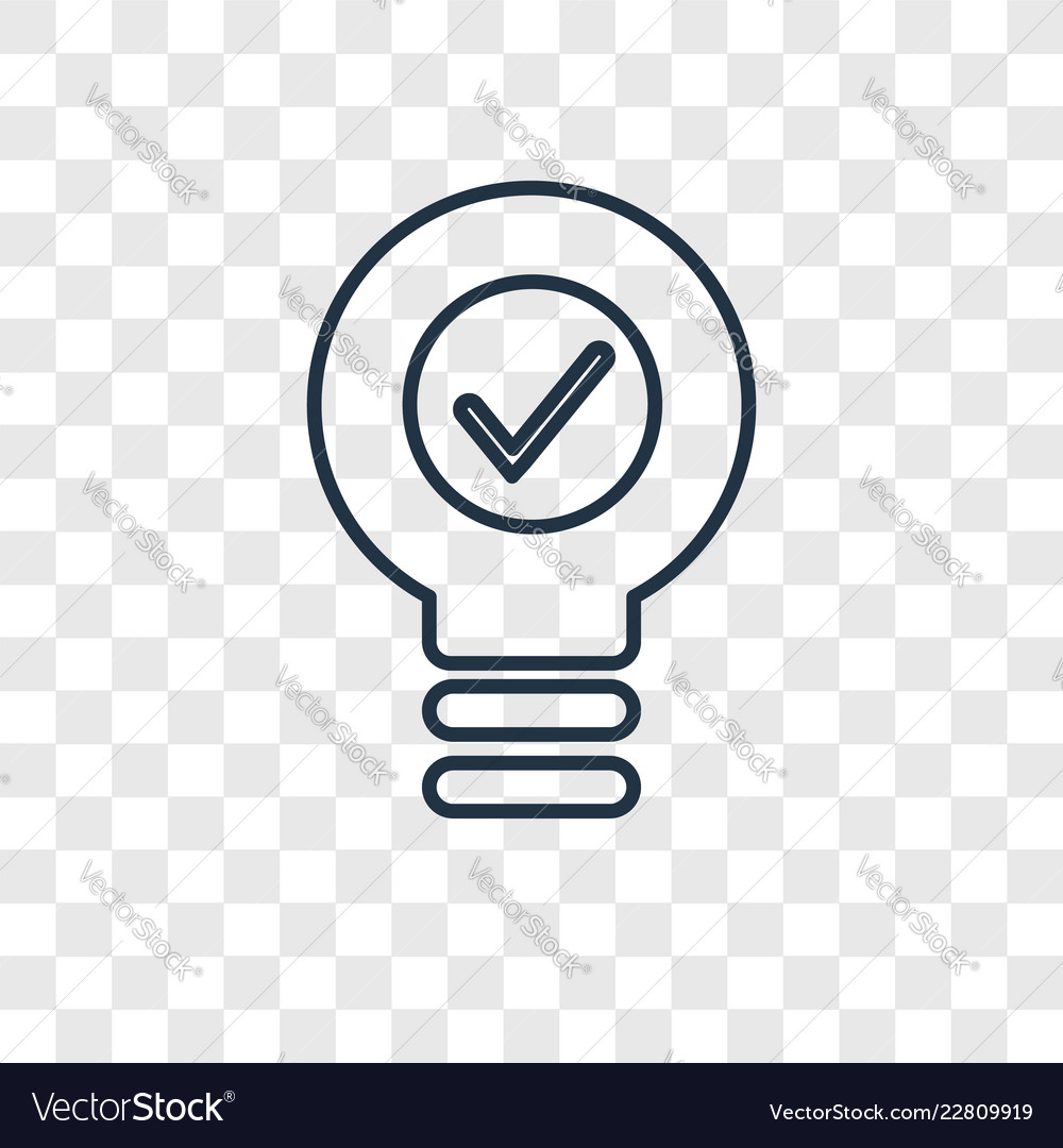 Light bulb concept linear icon isolated