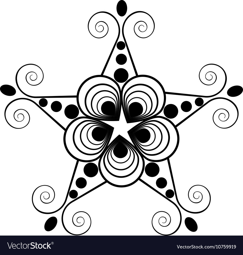Pattern in the form of a star