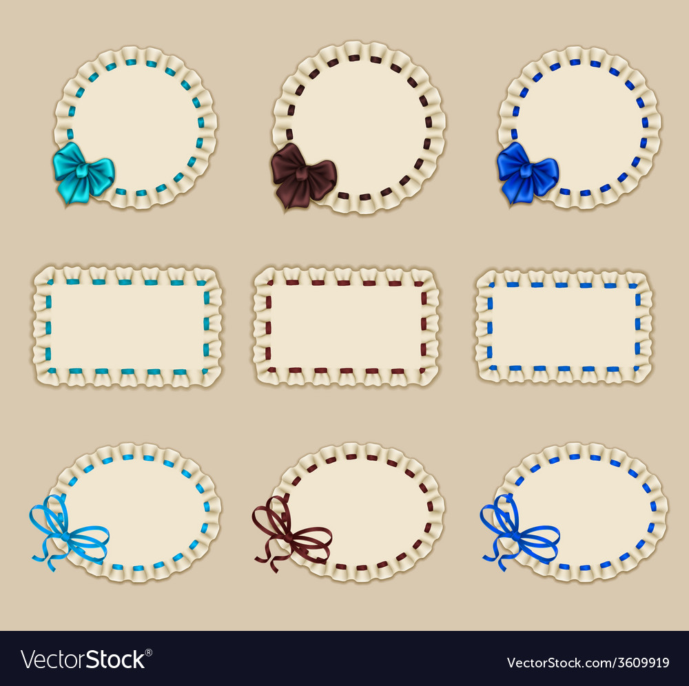 Set of elegant templates frame design