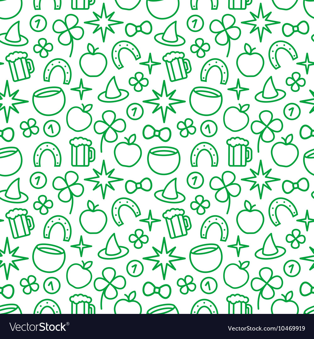 St patricks day seamless pattern