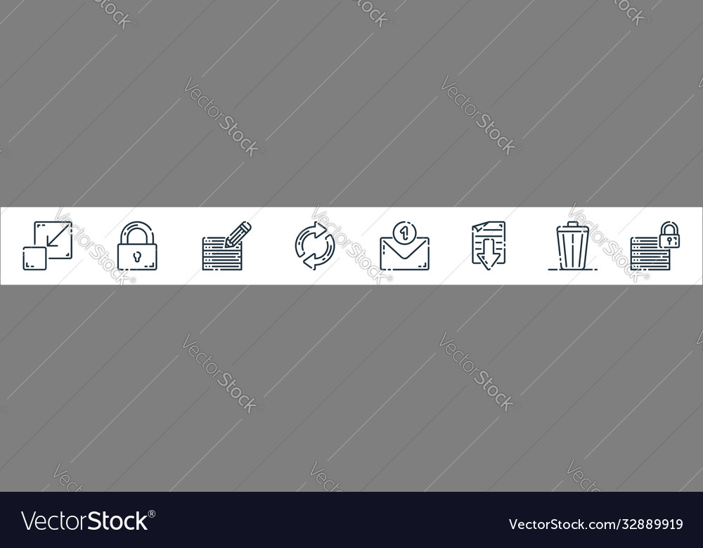 User interface line icons linear set quality