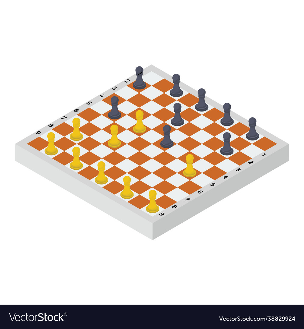 Chess board layout Royalty Free Vector Image - VectorStock