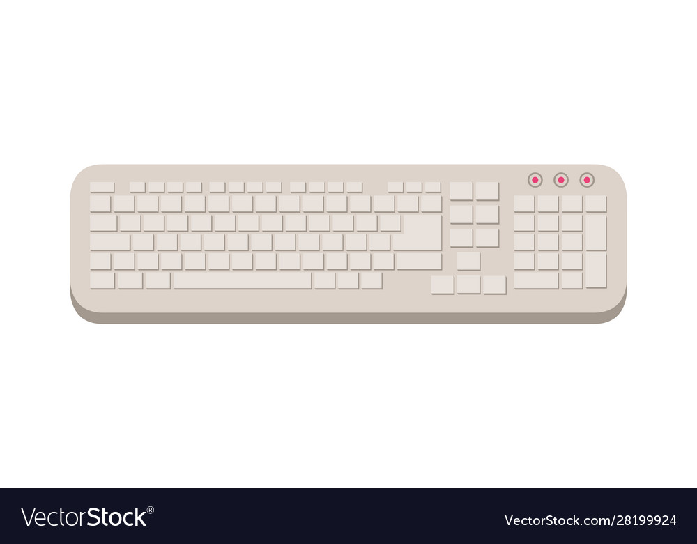 Computer hardware keyboard isolated icon