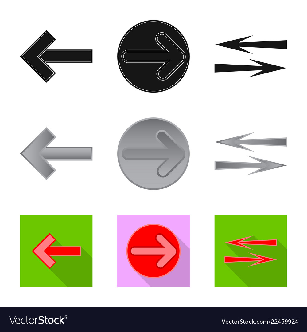 Design of element and arrow symbol set Vector Image Design of element and arrow symbol set