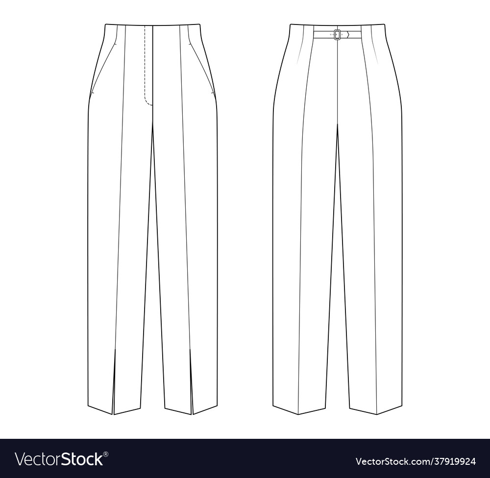 High waist pants Royalty Free Vector Image - VectorStock